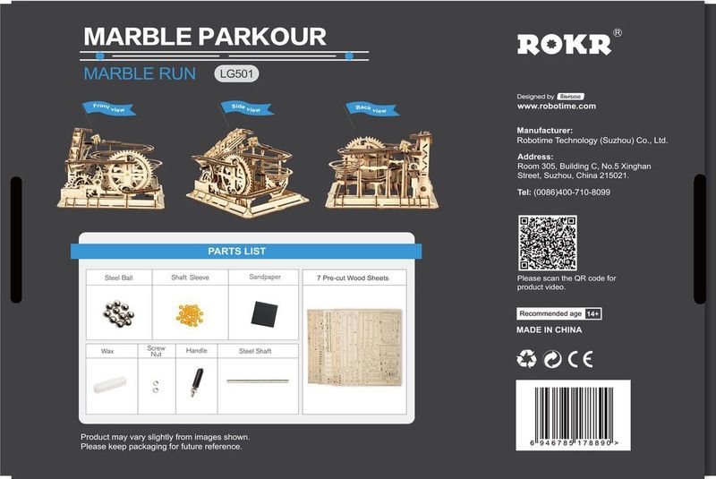 Robotime - Knikkerbaan - Marble Parkour - DIY - 3D - Houten Modelbouw - LG501
