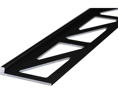 Aluminium eindprofiel, zwart, 23x2,5x2500 mm