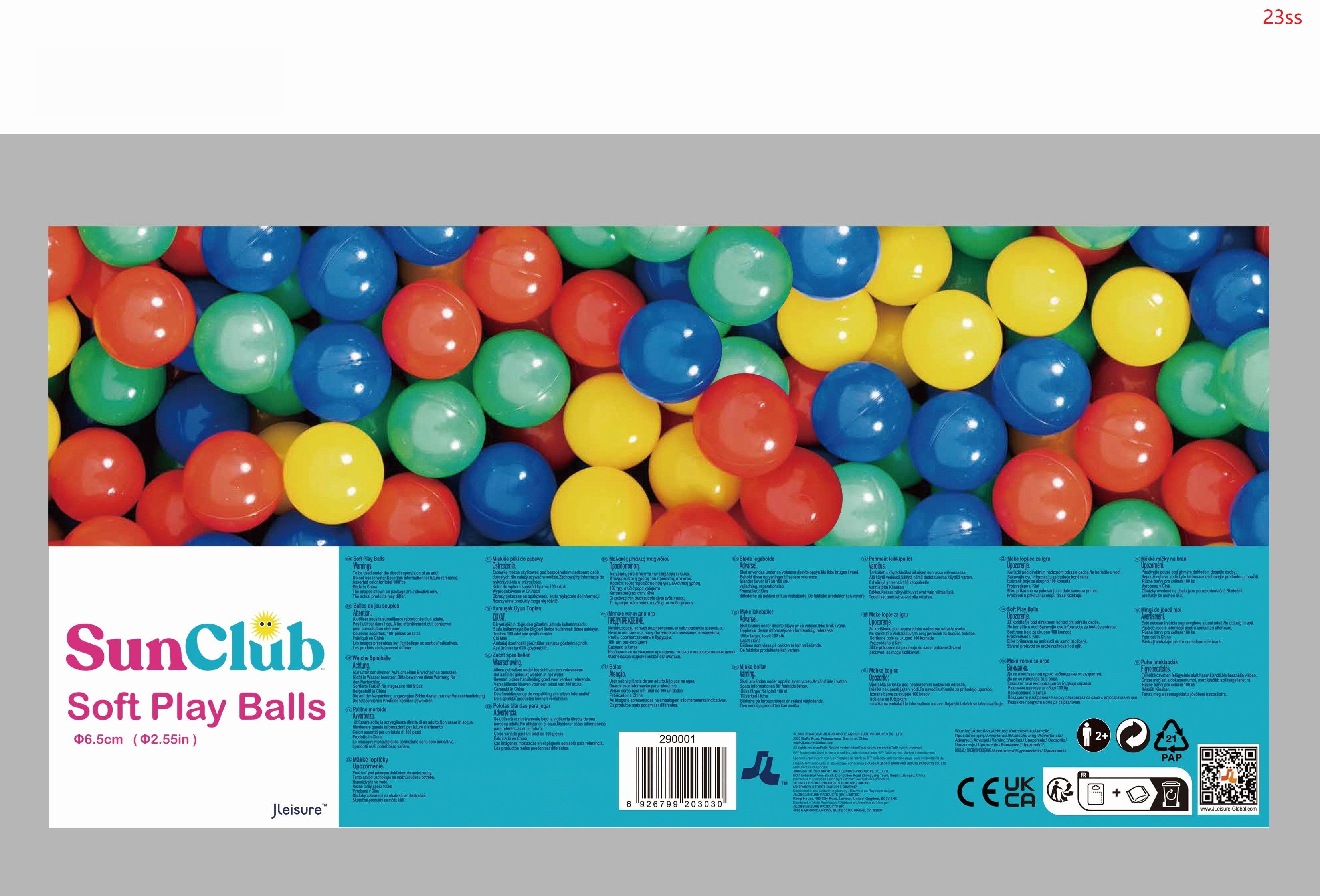 SAC 100 BALLES D.6.5CM