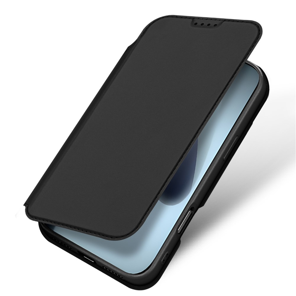iPhone 17 Pro Flip Wallet Cover Leder Tasche - Schwarz