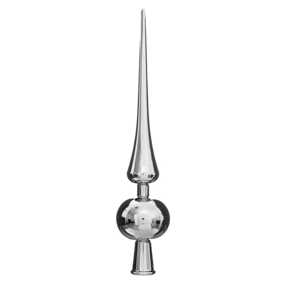 Atmosphera - kerstpiek - zilver - kunststof- 28 cm
