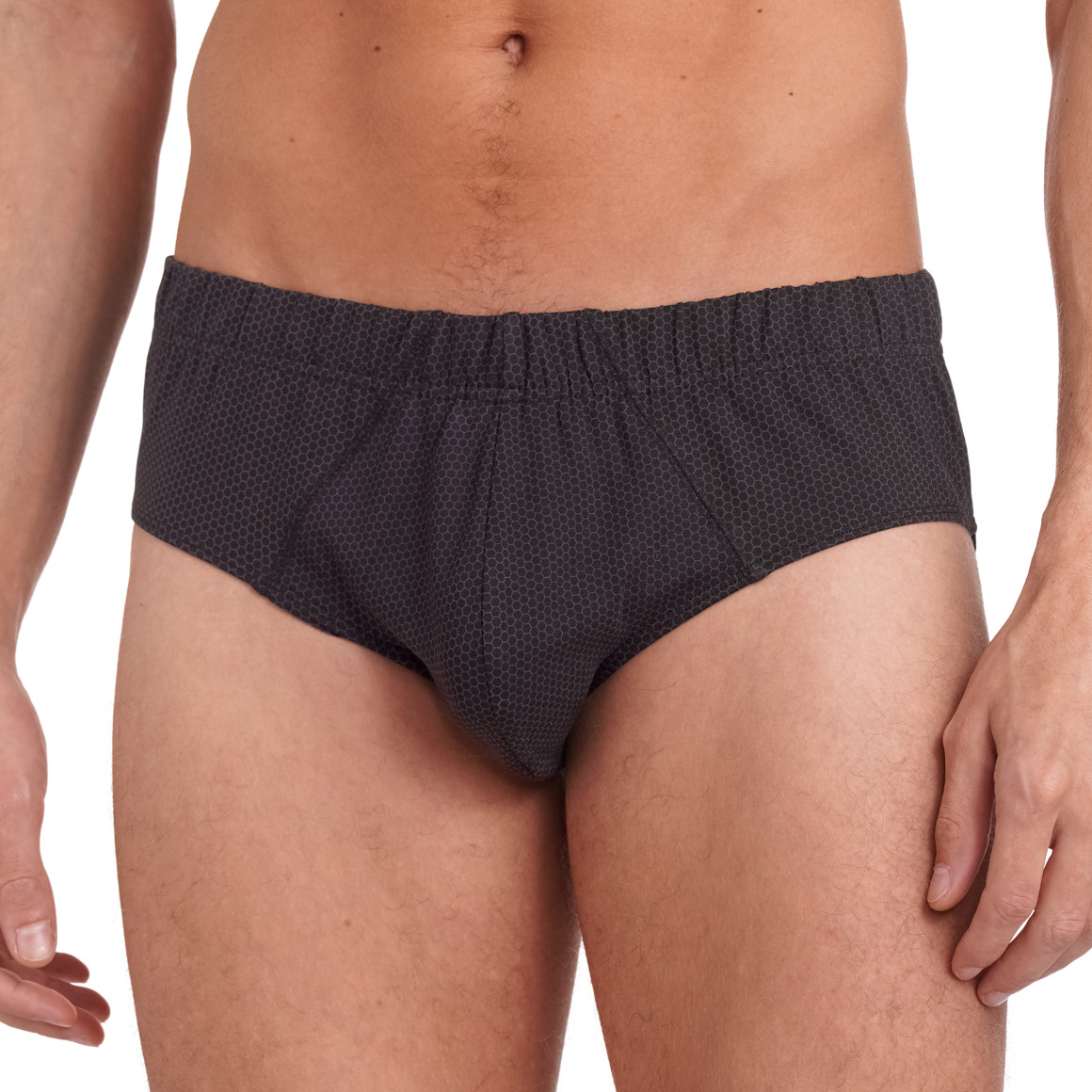VanVaan Herren Slip mit Wabenmuster schwarz