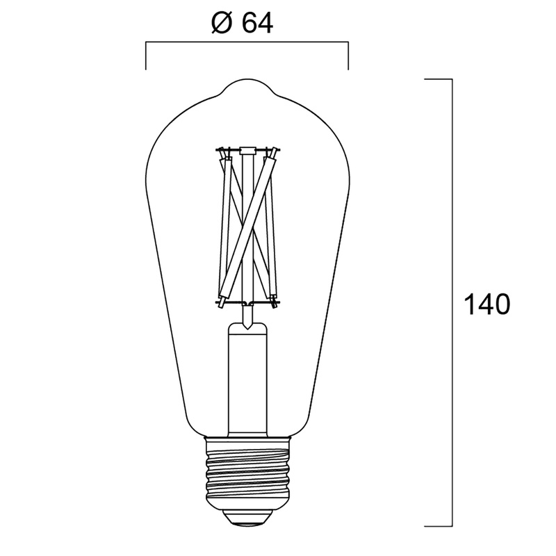 Sylvania SylSmart Toledo Retro E27 7W 2000K-6500K Koelwit dimbaar
