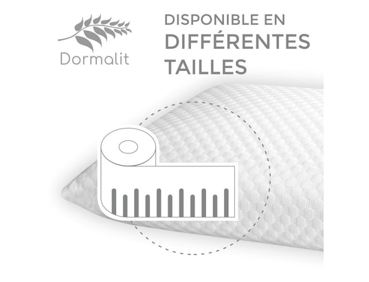 XALUCA - Pack oreiller Pack 2 oreillers confort 12 cm 75x35 - mousse à mémoire de f...