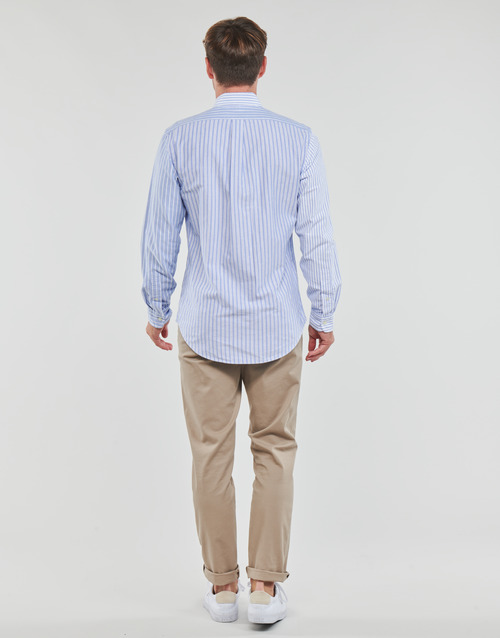 Polo Ralph Lauren - CUBDPPPKS-LONG SLEEVE-SPORT SHIRT Azul / Blanco