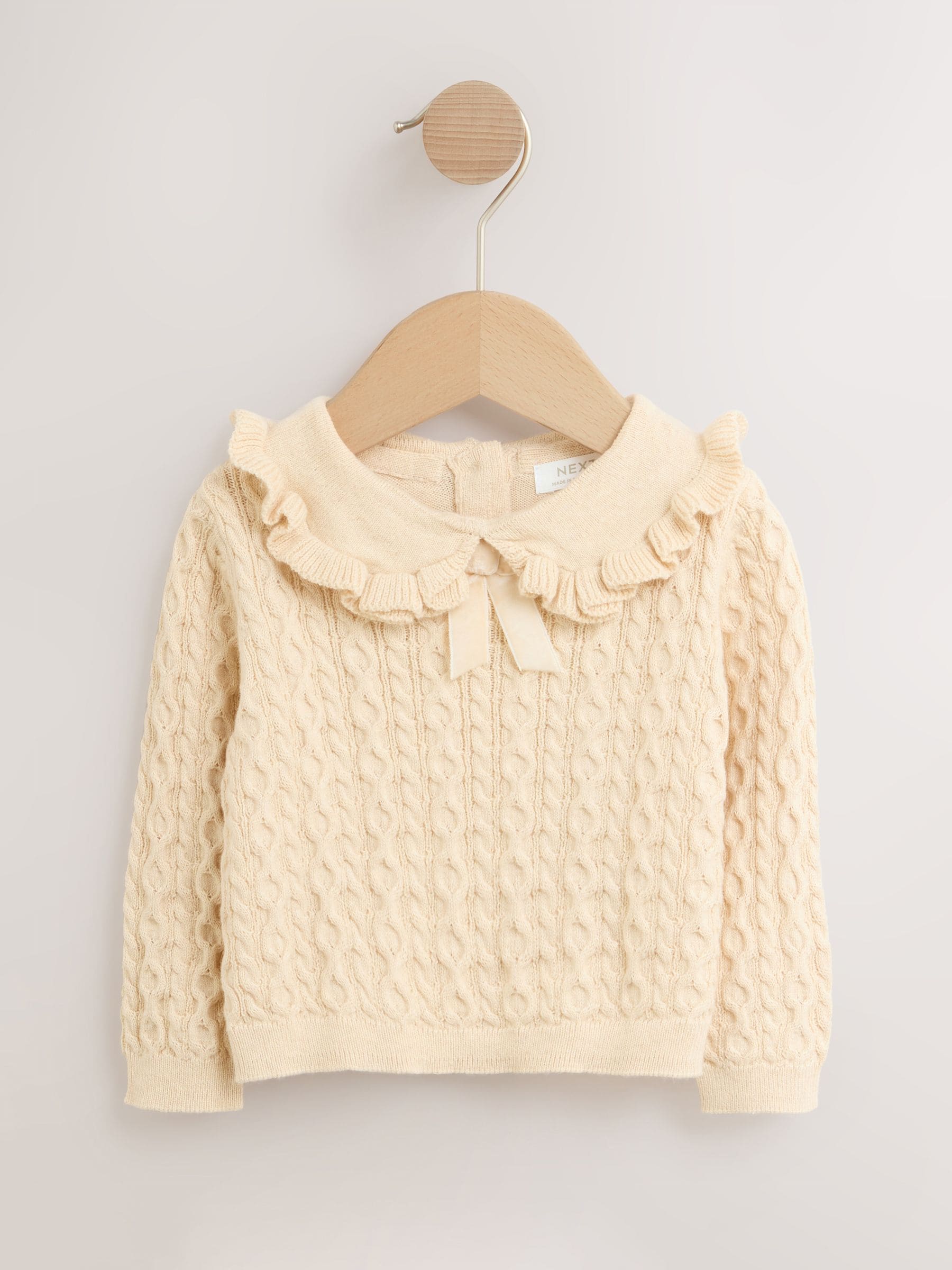 Ecru - Cashmere Blend Jumper (3mths-7yrs)