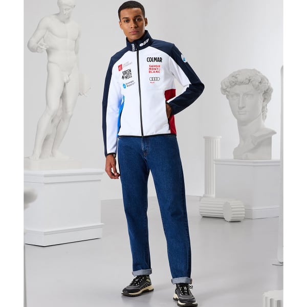 Veste softshell COLMAR M SHELL JACKET REPLICA WHITE/BLUE BLACK/ABYSS