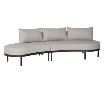 Loungeset Philou bruin metaal