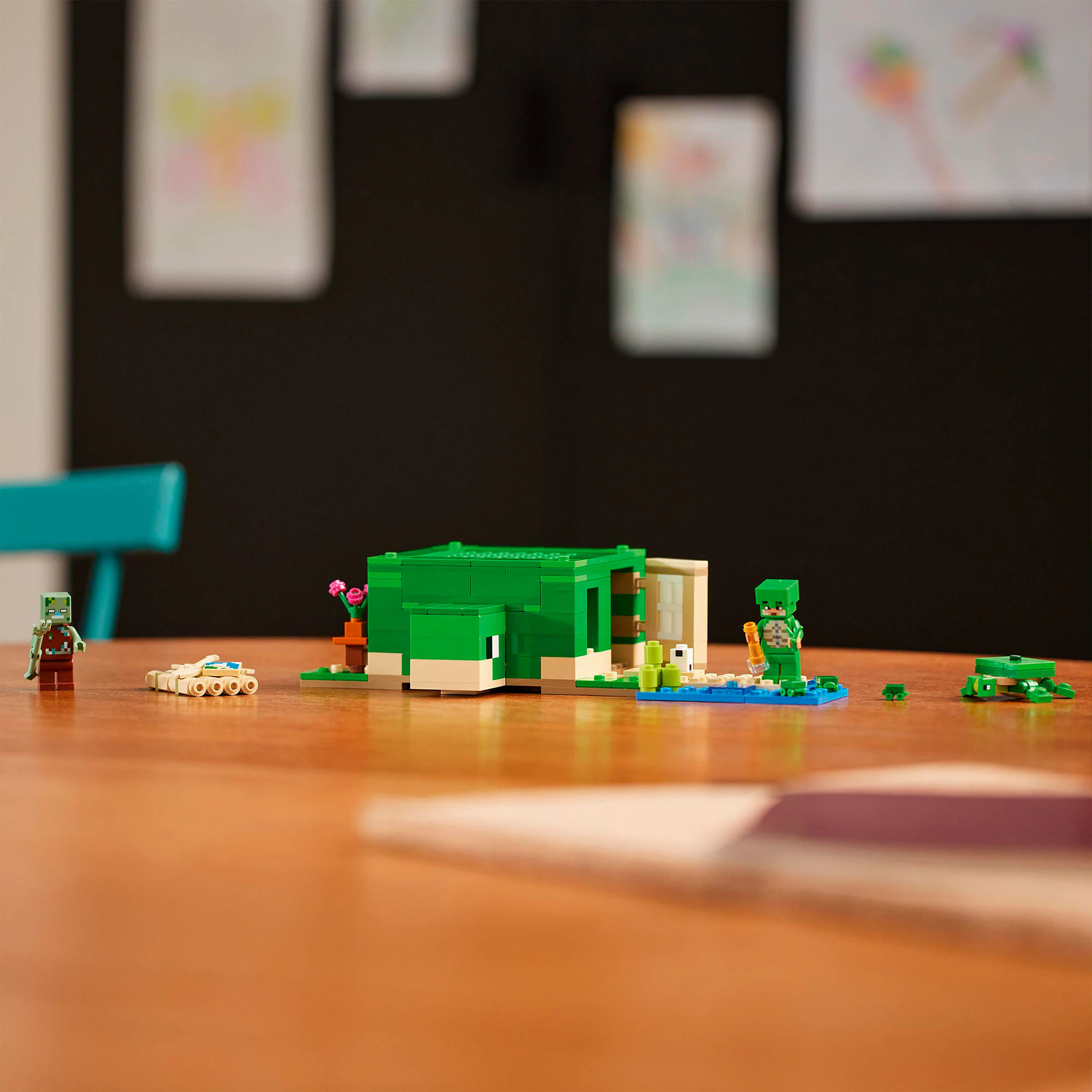 LEGO Konstruktionsspielzeug Minecraft Das Schildkrötenstrandhaus