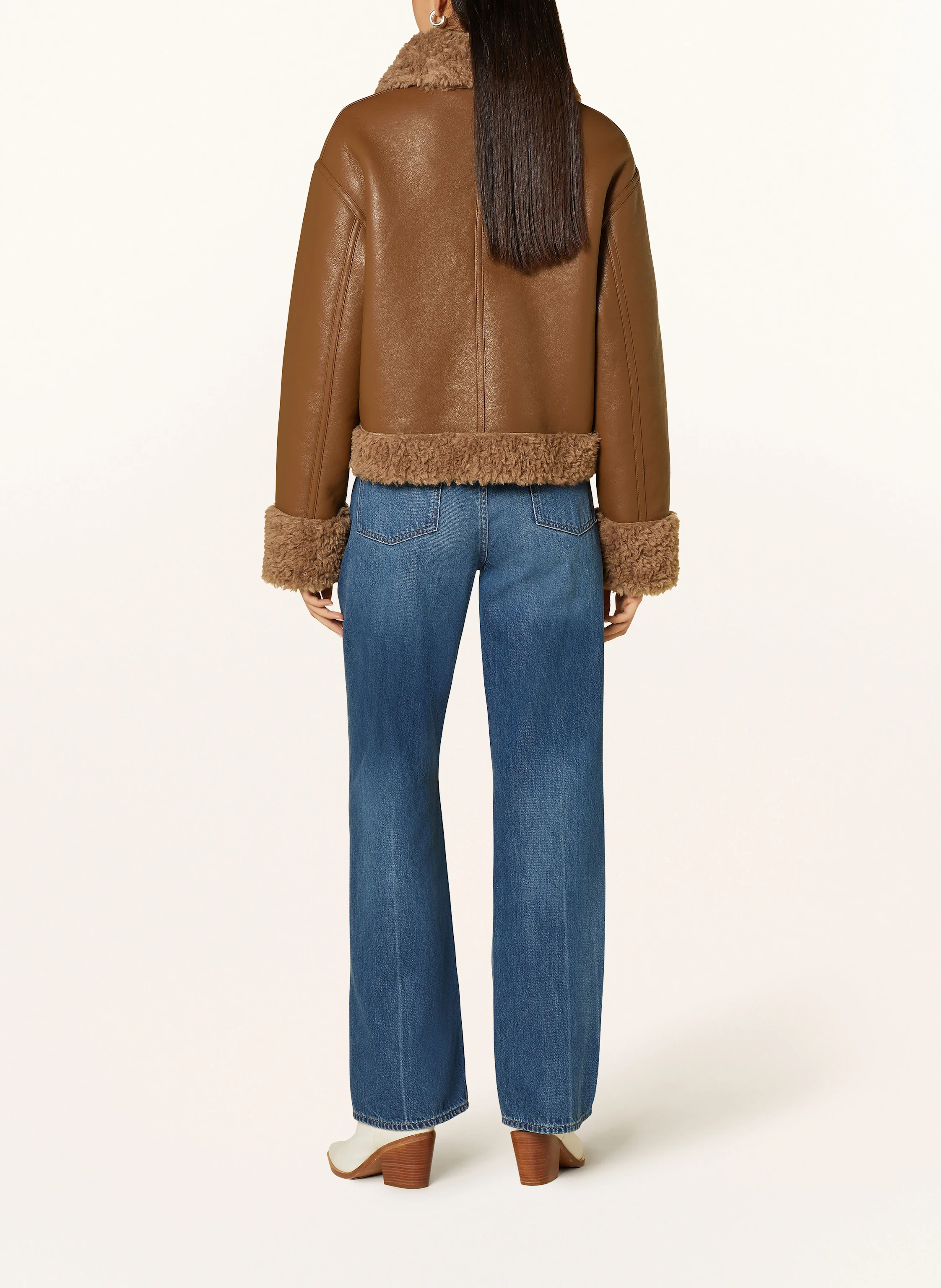 lilienfels Lederjacke mit Kunstfell