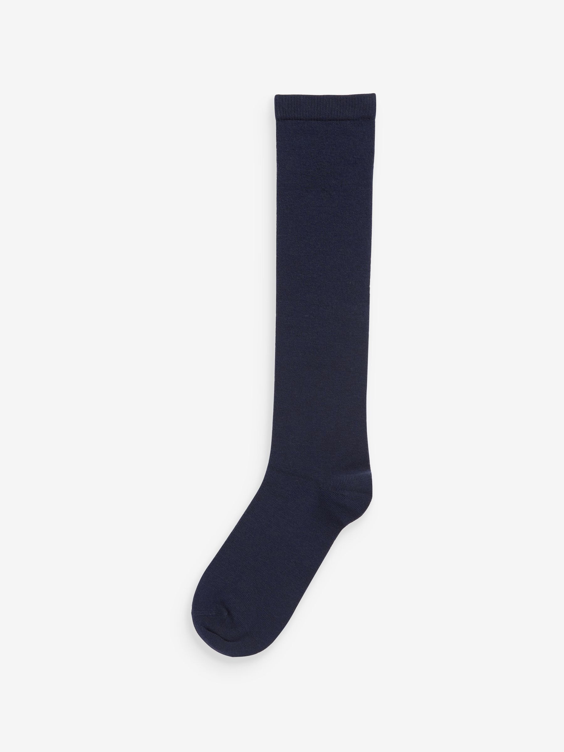 Donkerblauw - Set van 2 paar kniekousen van modalmix