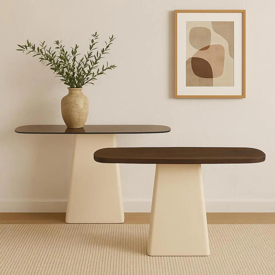 Wandtafel Donkerbruin Mangohout/Staal - 140x40x76cm - Brix Marron
