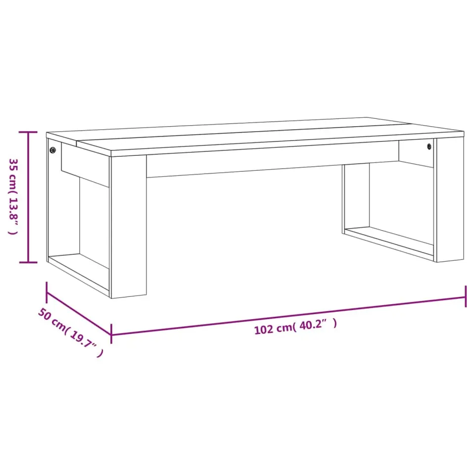vidaXL - Salontafel - Bruin - Bewerkt hout