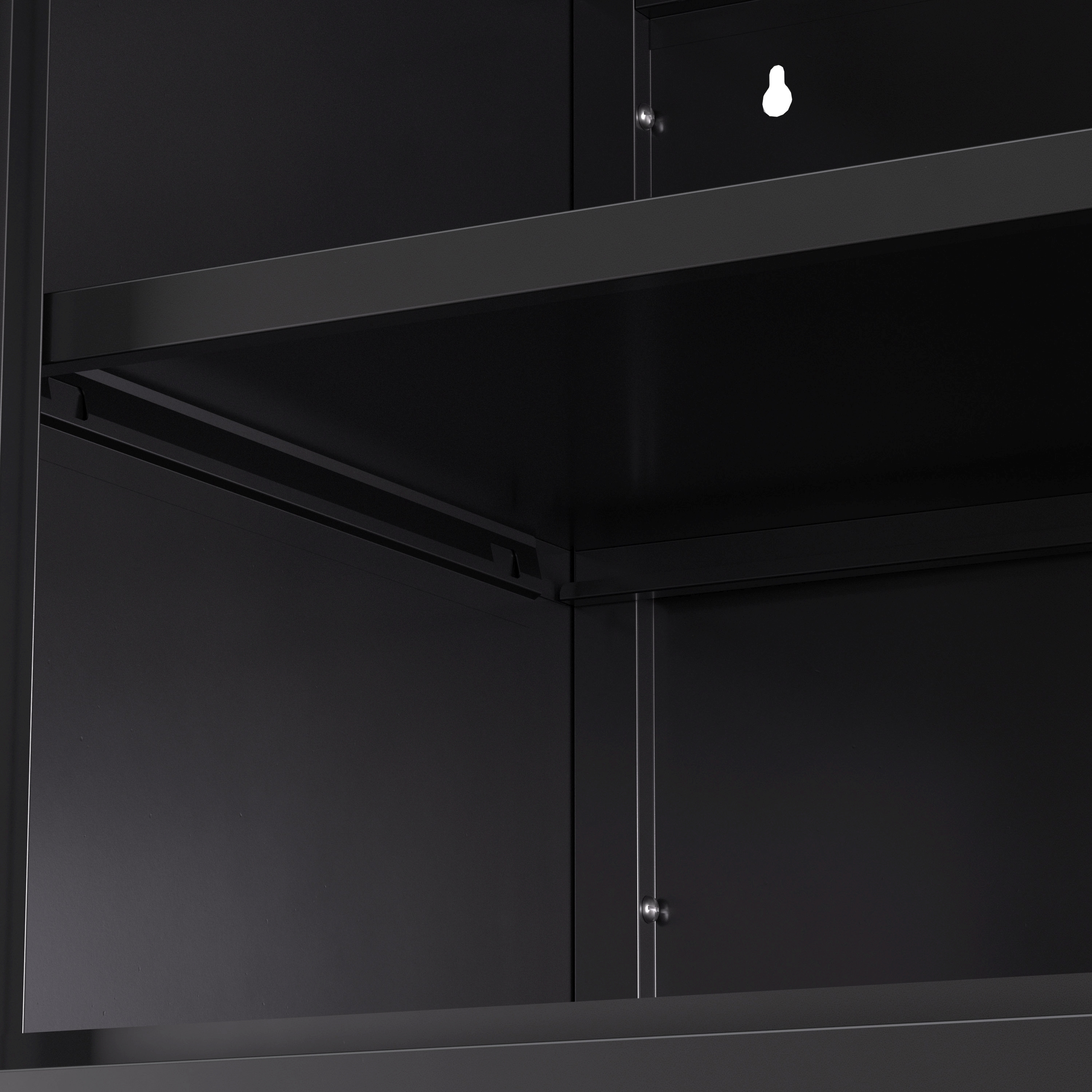 TV Möbel Metall ANTEY 120 x 58 cm schwarz