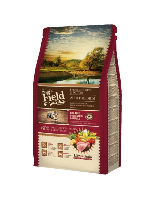 Sam's Field Adult Medium Kip&Aardappel - Hondenvoer