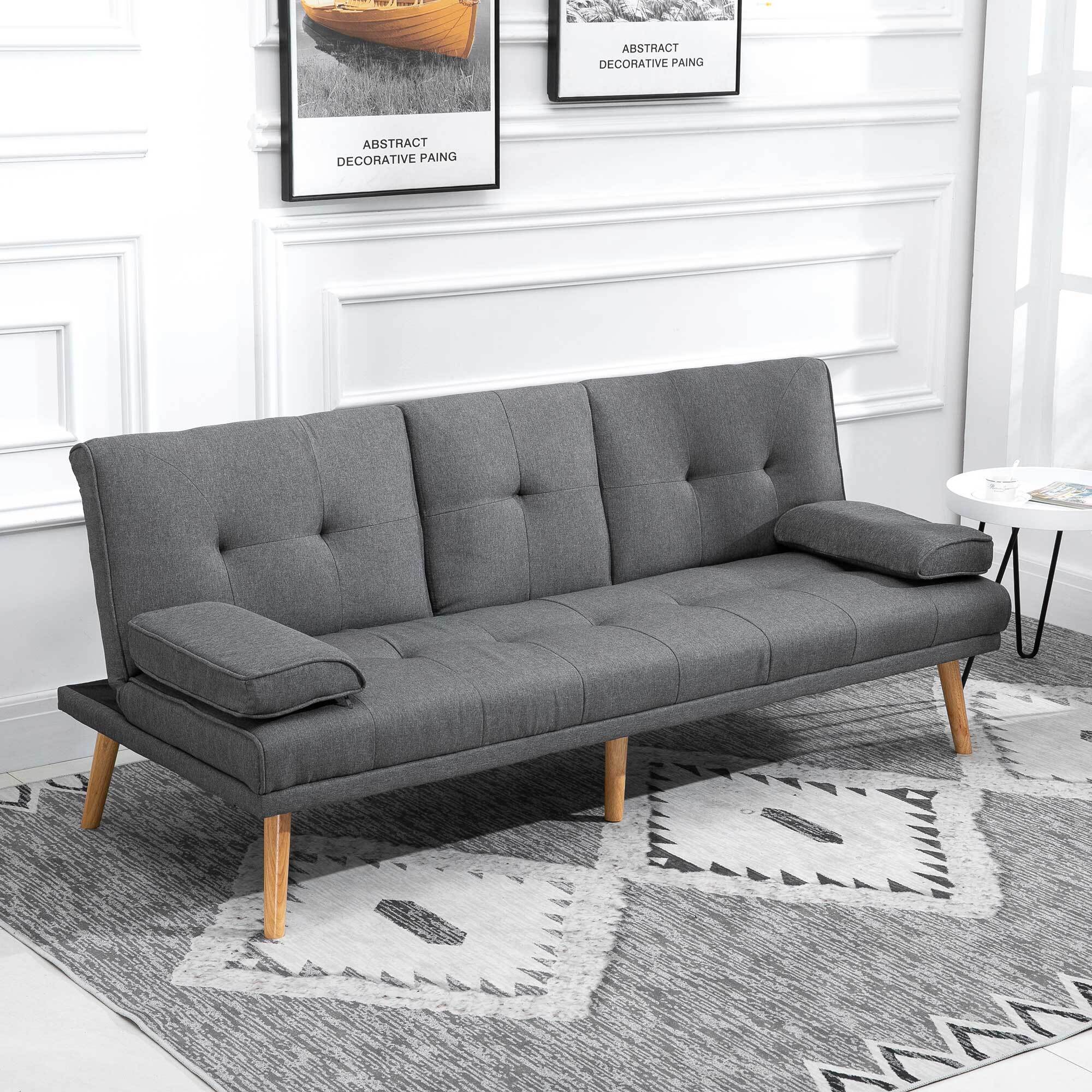 HOMCOM Schlafsofa als 3-Sitzer
