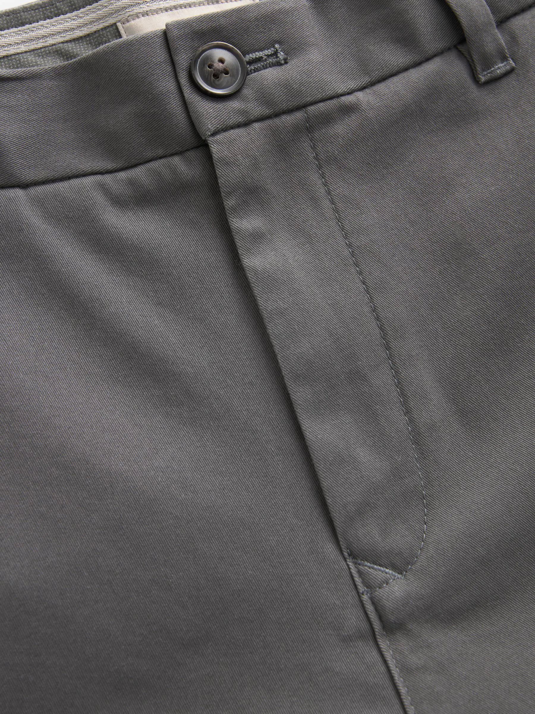 Donkergrijs - Straight fit - Stretchy chino