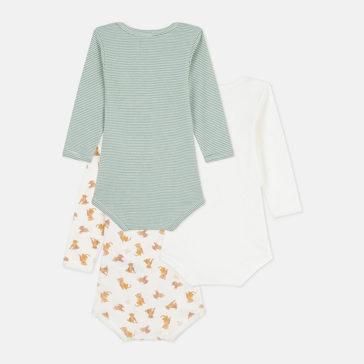 PETIT BATEAU<br>Conjunto de 3 bodies de manga comprida