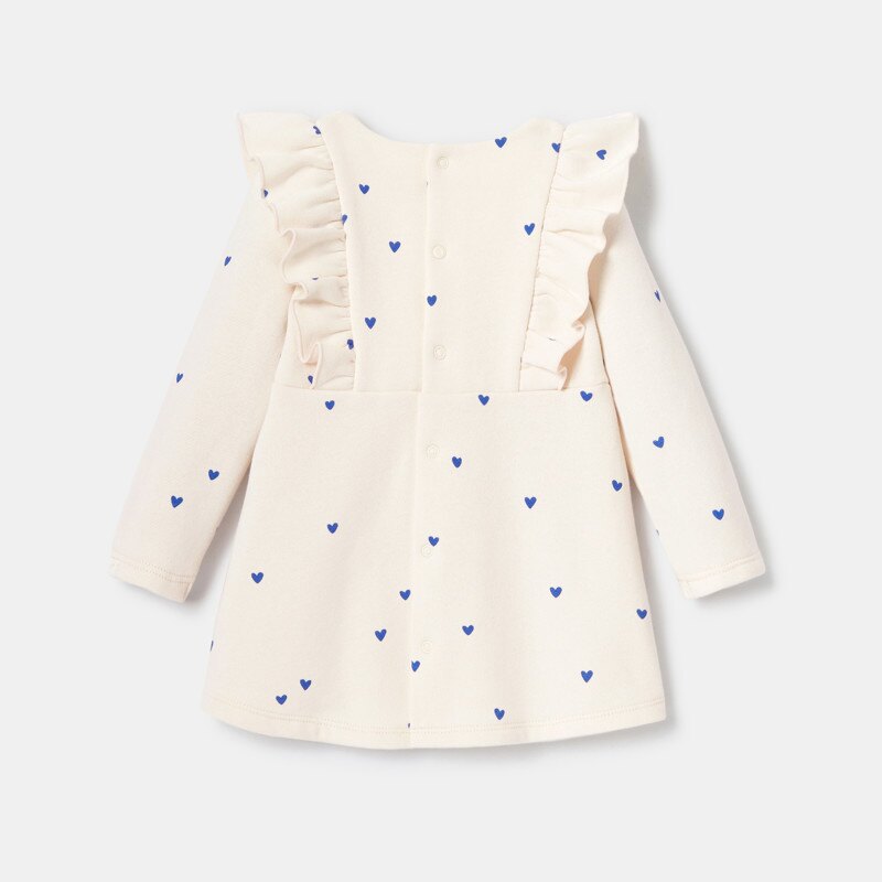Robe en molleton imprimée cœurs rose bébé fille Absorba Rose