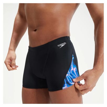 Maillot de bain Homme Allover V-cut Noir/Bleu