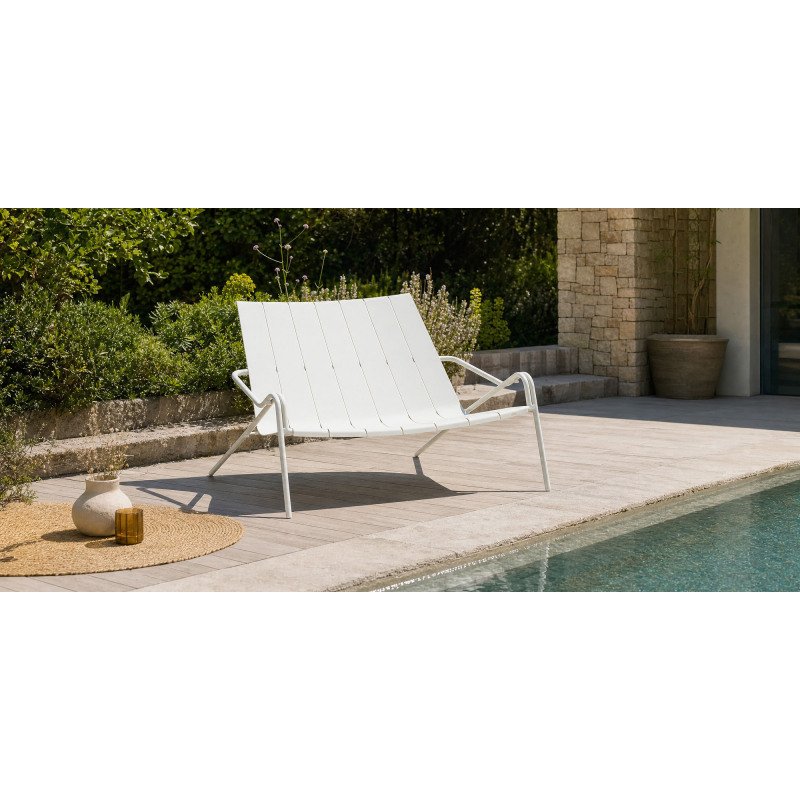 Banc d'extérieur en aluminium OUDON