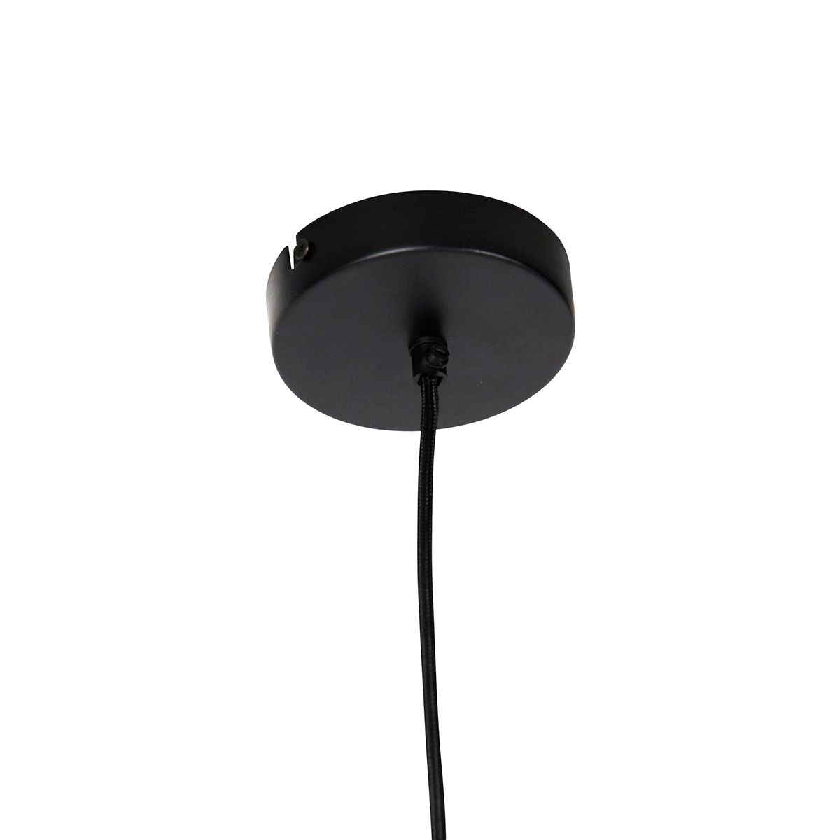 Landelijke hanglamp zwart met touw 45 cm - Leia
