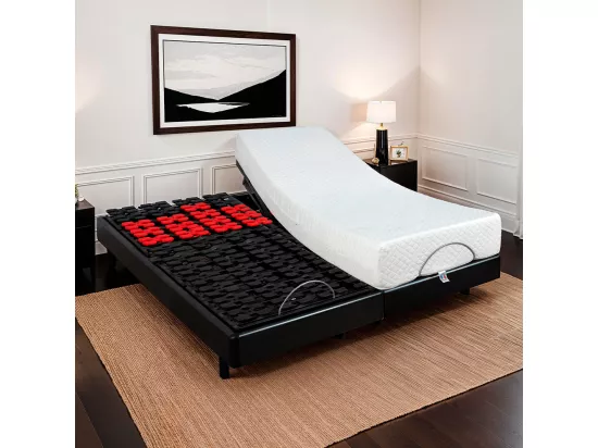 BELLECOUR LITERIE | Ensemble Duo SUPERFLEX 2x90x200 cm | Sommiers électriques + Matelas Mémoire de forme