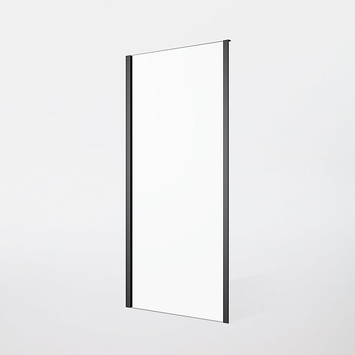 Paroi de douche fixe noir GoodHome Beloya transparente 90 cm