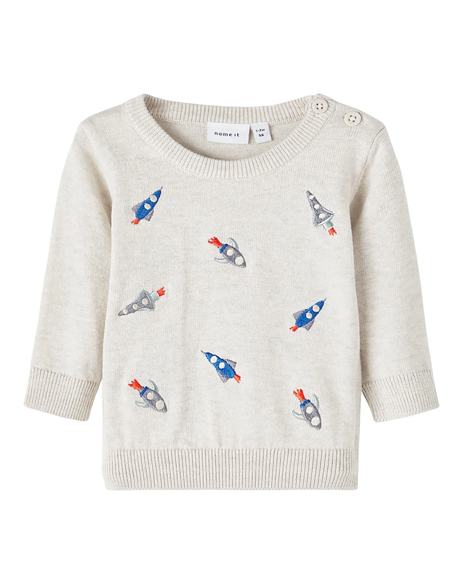 Pullover NBMNUSOM AOP in peyote melange