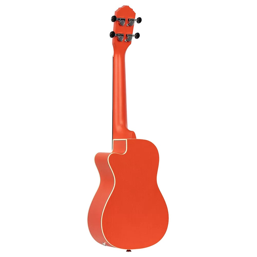 Ortega RUPUKI-CE Earth Series Concert Size Ukulele Pumpkin Orange elektrisch-akoestische concert ukelele