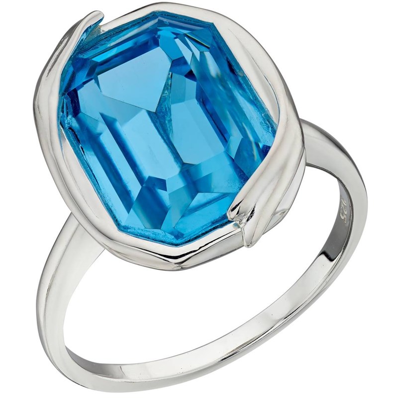 Bague cristal en argent 925/1000