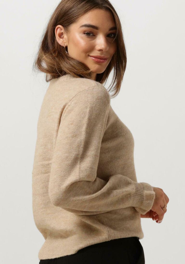 Y.A.S. beige y.a.s. trui yasbalis ls o-neck knit pullover
