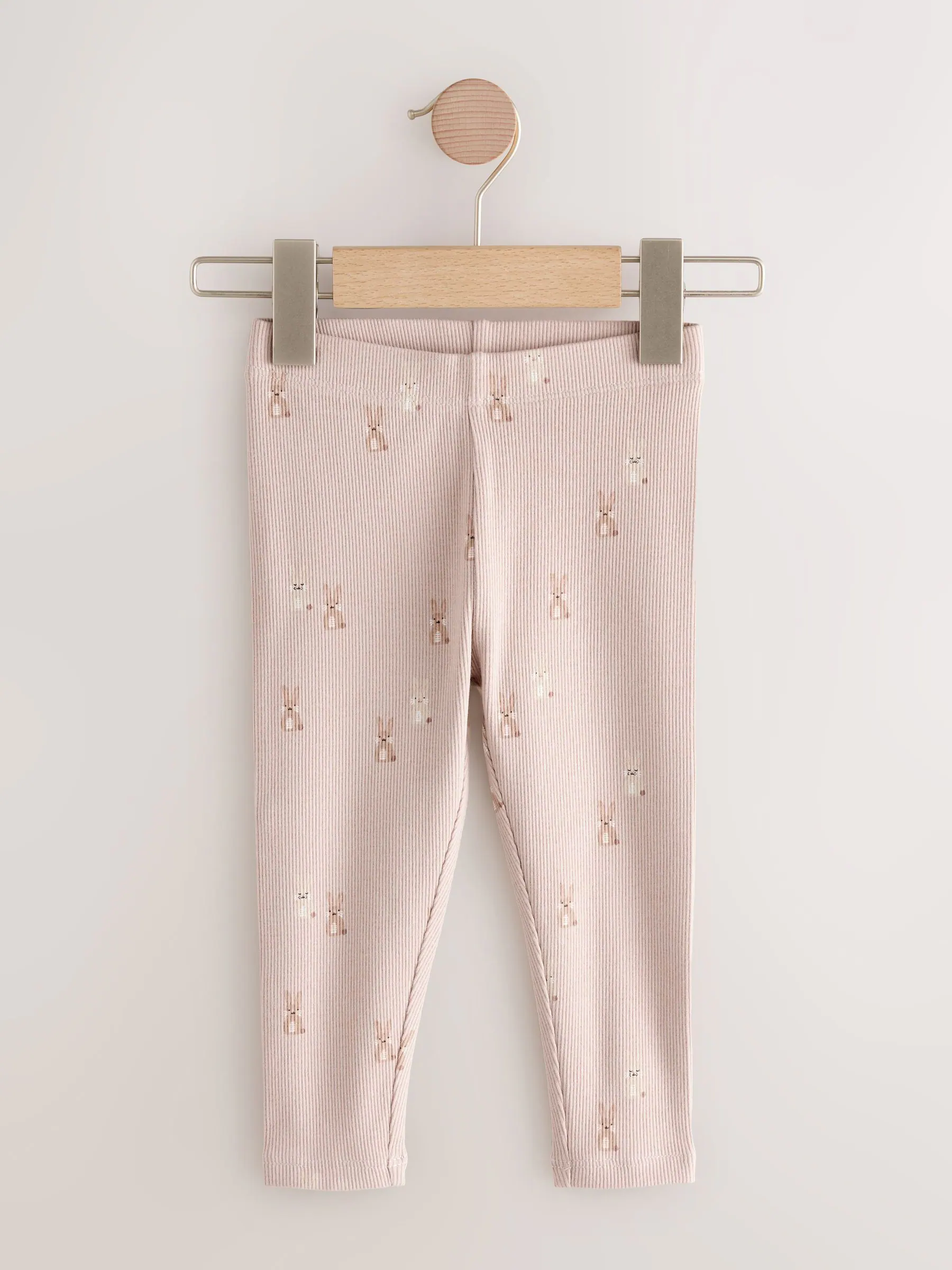 Bloemenmotief - Verpakking van 5 geribbelde Leggings (3mnd -7jr)
