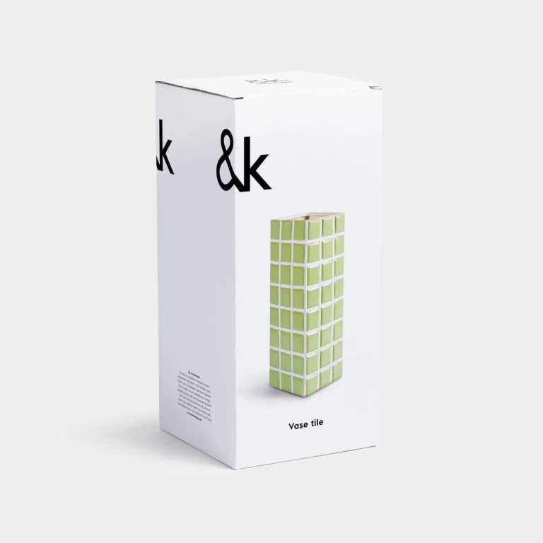 &klevering Tile vaas mint