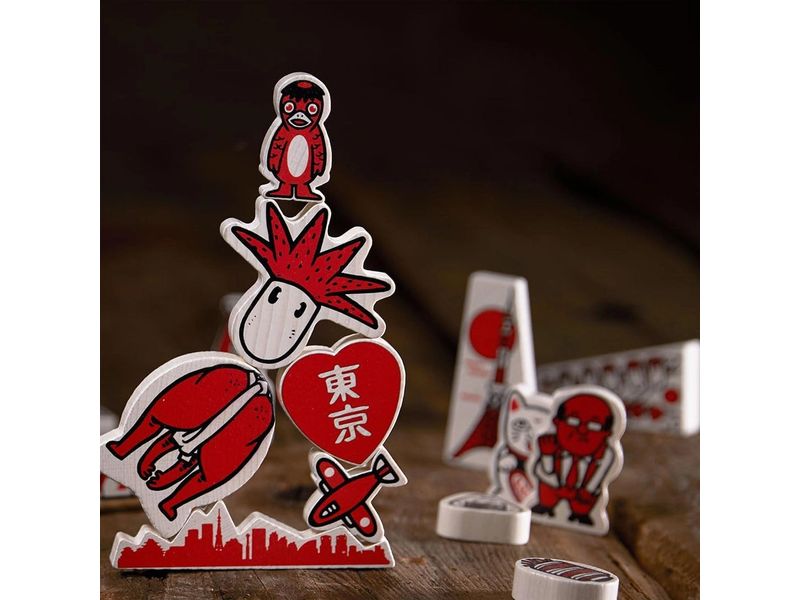 Heldbergs Games Partyspiel Little Tokyo Ein wackeliges Stapelspiel mit extra Twist