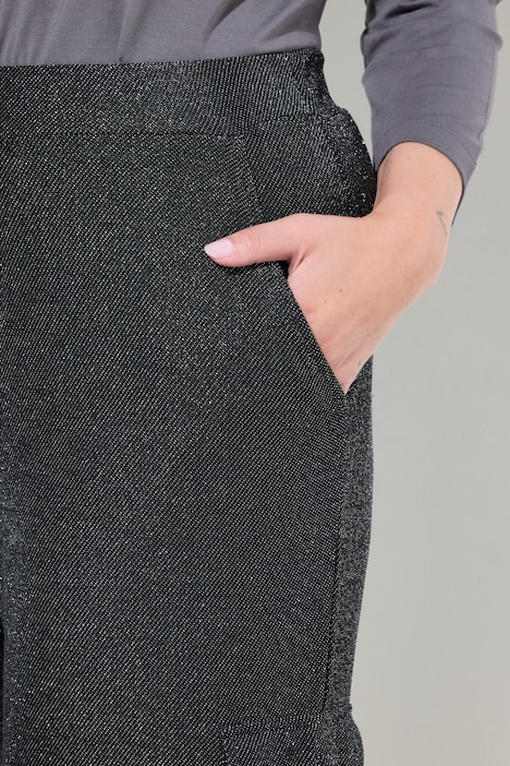 Cargohose, Straight Fit, Glitzereffekt