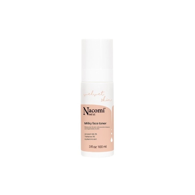 Nacomi Next Level Velvet Skin Hydraterende milchtonic voor de droge en gevoelige huid 100 ml