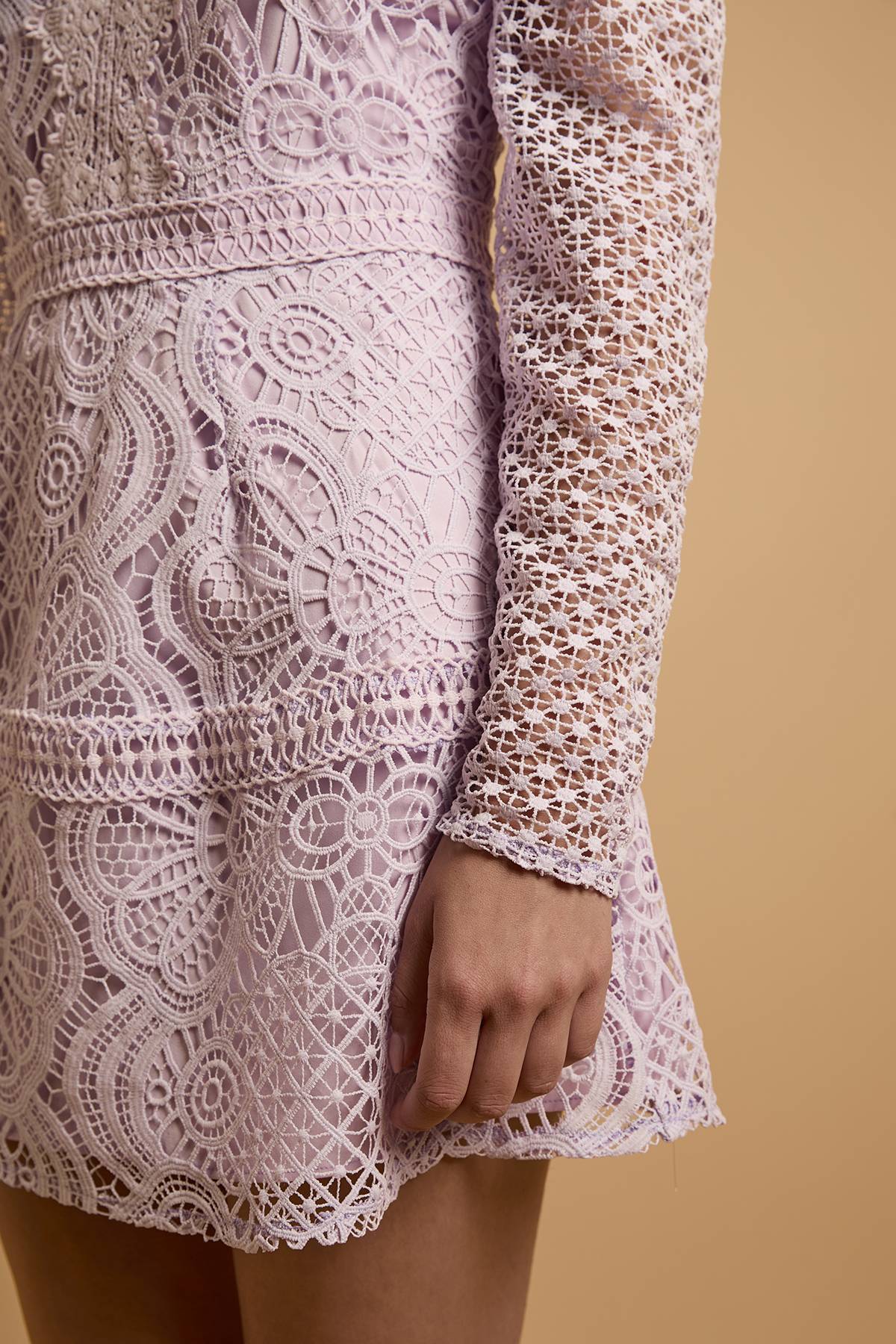 Oasis Robe Courte En Dentelle Contrastée
