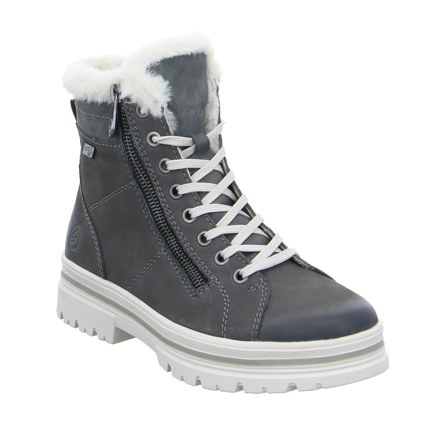 REMONTE Boot Grau Leder  mit TEX Membrane