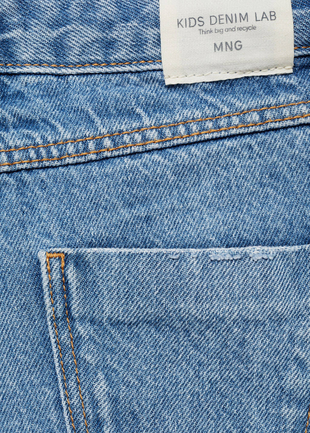 Mango Kids high waist wide leg jeans lichtblauw