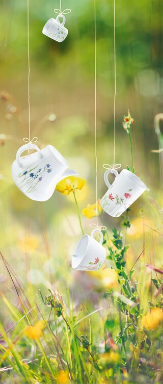 KAHLA Espressotasse FIVE SENSES Weiß mit Blumendekor