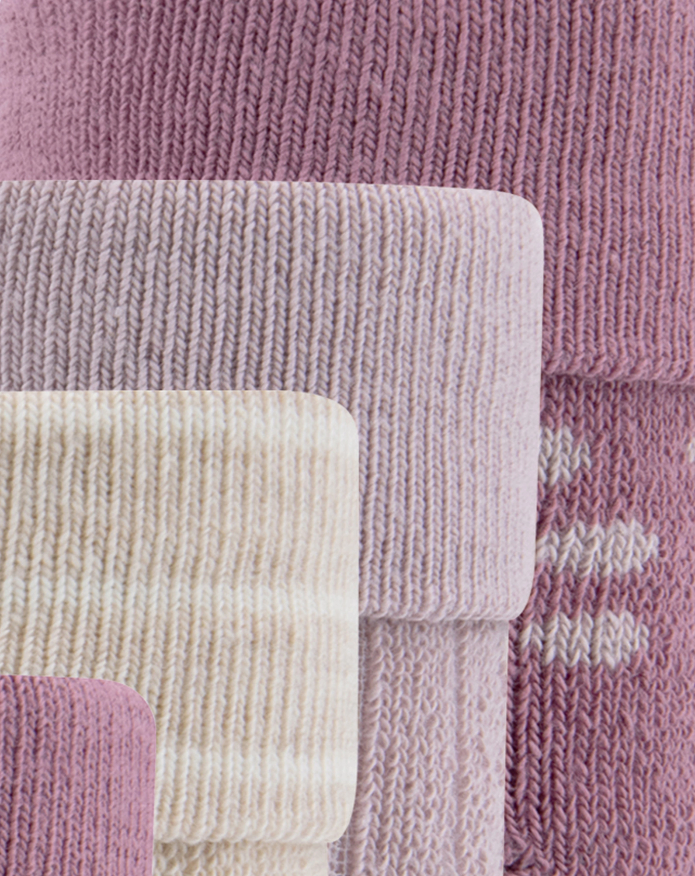 Babysocken RIPPE & PUNKTE 6er-Pack in altrosa