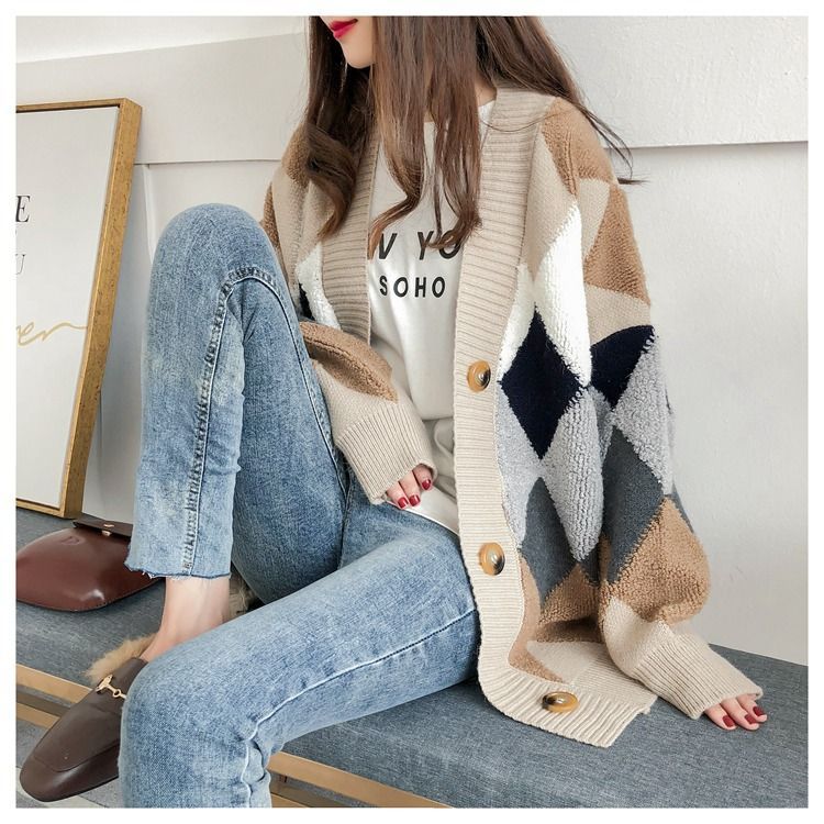 Bamela - Geruite Cardigan