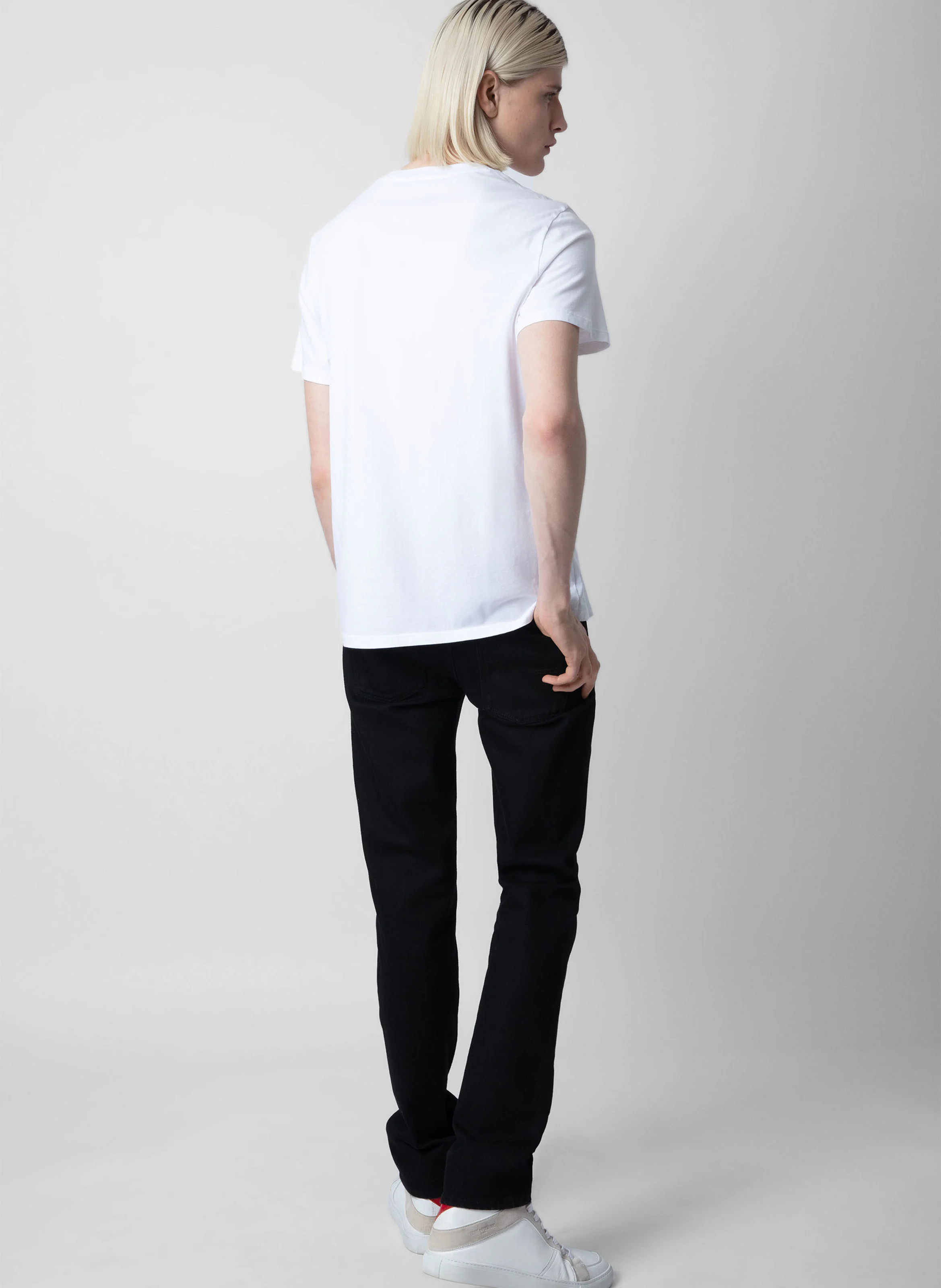 TOMMY - Tee-shirt col rond regular-fit en coton bio | Blanc