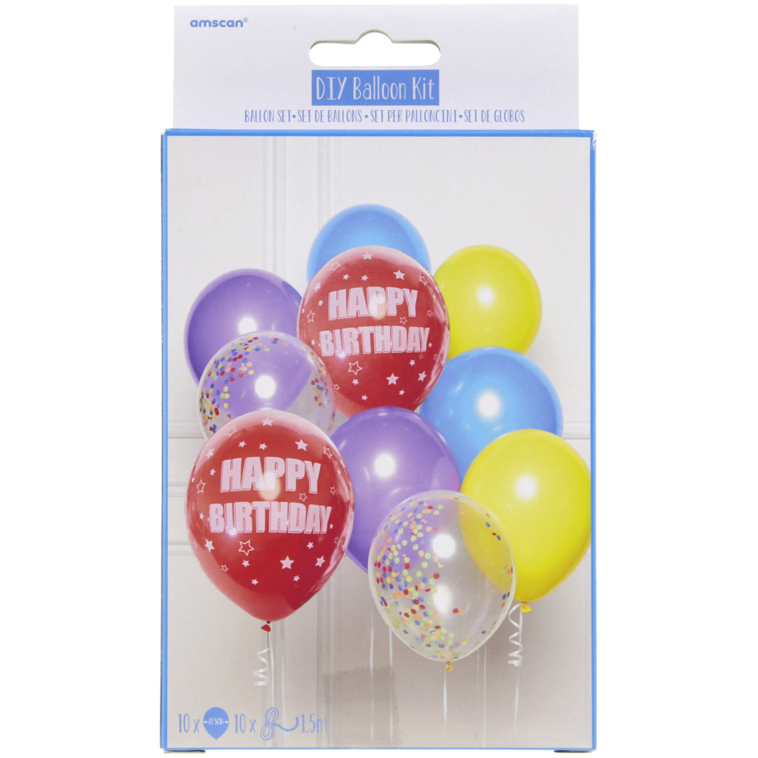Ballon Bouquet Happy Birthday Day 10er Regenbogen