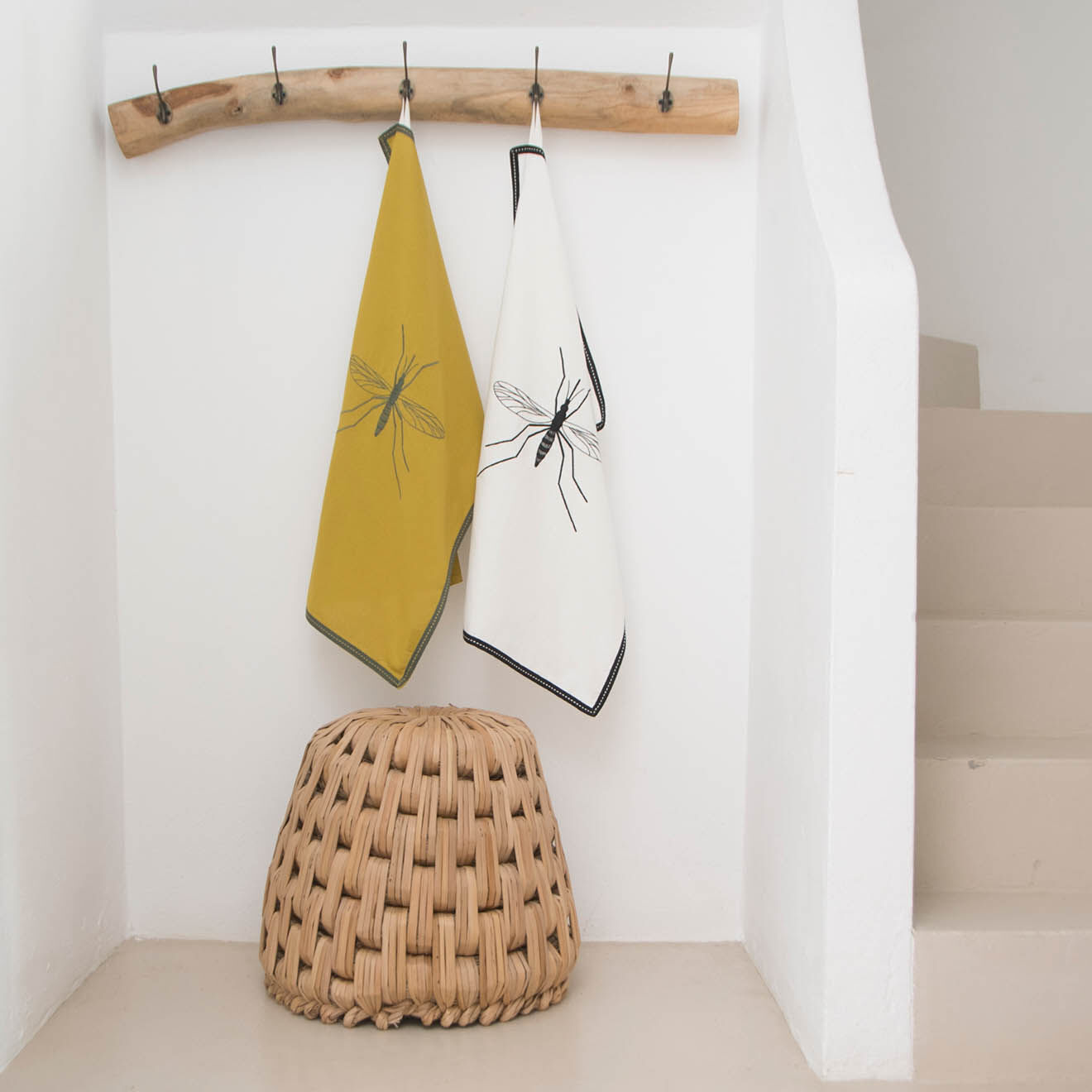 Febronie 2 Torchons en Coton Mosquito noir - 50x75 cm