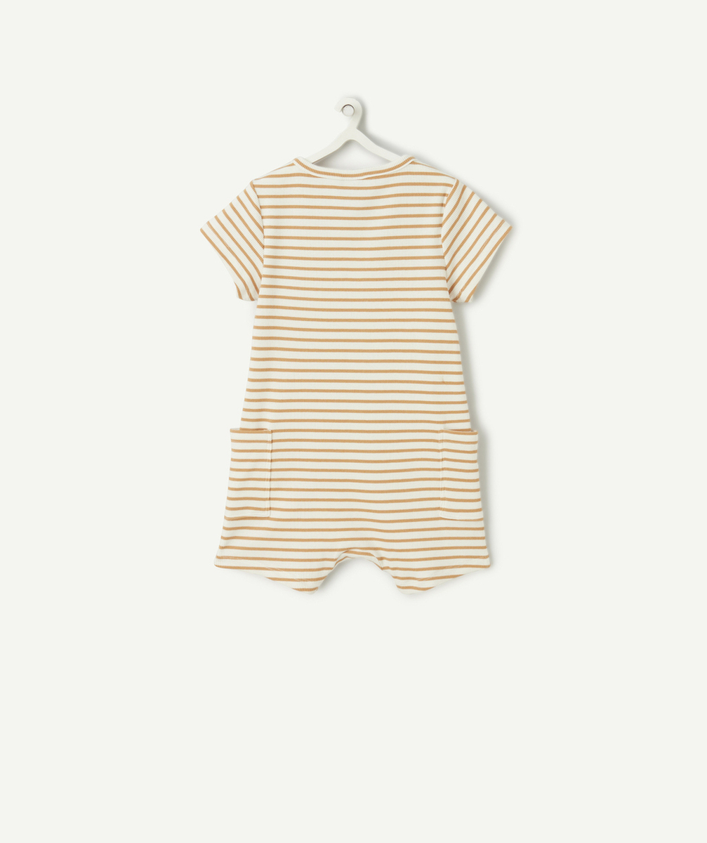 combinaison bébé garçon en coton bio à rayures