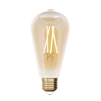 Lutec Connect slimme ledlamp Filament amber Ø6,4cm E27 7,5W
