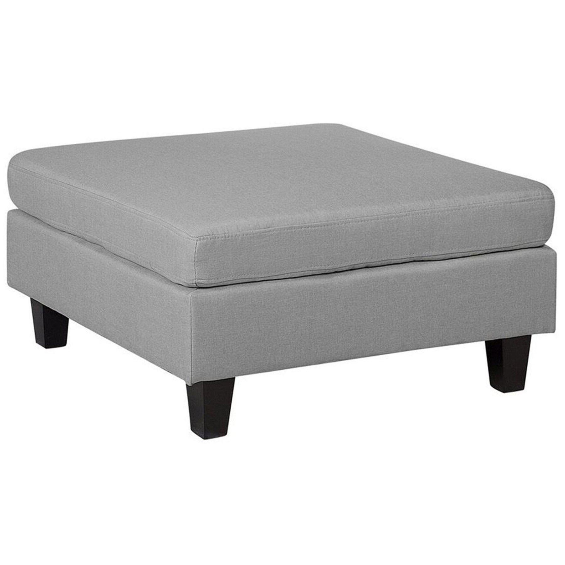 Beliani - FEVIK - Hocker - Lichtgrijs - Polyester