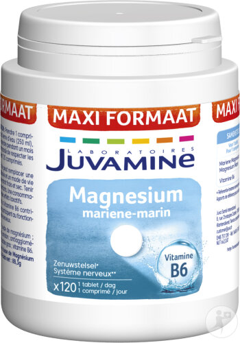 Juvamine Magnésium Marin Vitamine B6 Maxi Format 120 Comprimés